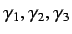 $\gamma_1, \gamma_2, \gamma_3$